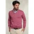 River Woods Basic Merino V-neck Pullover Dark Sugar Pink Mix Pink