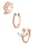Hey Happiness Oorbellen ‘Cuff Trio’  rose-goud