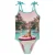 WE Fashion badpak met print aqua