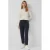 s.Oliver BLACK LABEL slim regular waist casual broek marineblauw