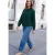 Blouse met lange mouwen, ronde hals en ruches