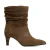 Manfield suède enkellaarzen taupe