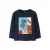 NAME IT MINI rechtvallende longsleeve met print – donkerblauw