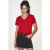 Comfort Fit V-hals Gekamd Katoenen T-Shirt