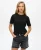 Superdry Vrouwen Essential T-shirt met Geborduurd Logo Zwart