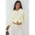 Casual Crew Neck Gebuttonde Crop Jasje