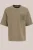 WE Fashion – Heren boxy fit T-shirt – Boxy Fit – Olijfgroen – Katoen –