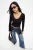 TRENDYOLMİLLA Dames Zwart Effen Lang Getailleerd Blouses