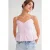 Lieveheersbeestje Hals Knopen-Voorkant Peplum Camisole Top