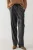 Faux leren rechte broek met elastische tailleband