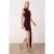 TRENDYOLMİLLA Dames Bruin Effen Kort / Mini Mouwloos Stijlvol/Avond Bodycon Jurken