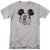 Disney Heren mickey mouse gezicht distressed t-shirt
