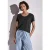 Street One Dames Basic Shirt in effen kleur in Grijs