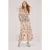 Oltre Long Floral Print Dress Natural