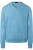 MAERZ Superwash Trui V-hals blauw, Effen