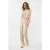 EsQualo Trousers Crinkled Velvet Sand