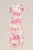 WE Fashion – Dames Midi jurk met print – Roze – Viscose –