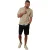 Threadbare Mannen Geborduurde Kraag Korte Mouwen Bowling Shirt (Stone)