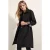 Lange trenchcoat met sjawl-kragen en knopen