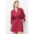 Caroll linnen cocktailjurk fuchsia