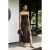 Strapless Bodycon Maxi Jurk Met Split