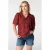 MS Mode gebloemde blousetop Plus Size – roodbruin