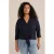 WE Fashion Curve blouse donkerblauw