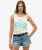 Vintage Logo Neon Tanktop met Laag Uitgesneden Ronde Hals White