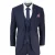 Heren 3-delig marineblauw op