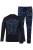 Men Plus Pyjama lang  navy / donkerblauw