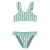 WE Fashion crop bikini met ruches mintgroen/lila/wit