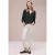 Street One Dames 3/4-mouwen blouse in mousseline kwaliteit in Groen