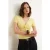 TRENDYOLMİLLA Dames Geel Effen Kort Getailleerd Blouses