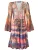 Ana Alcazar Zomerjurk ‘Zilara’  blauw / oranje / lichtrood / zwart