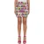 Moschino  Comics Stretch Gabardine Miniskirt Multicolor