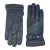 Heren marineblauwe Italiaanse leren warme wollen voering winter fiets- en autorijhandschoenen