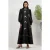 Kleurgebloct Maxi-jurk met Halve Turtleneck