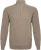 R2 Half Zip Heavyknit Trui Merinowol Lichtbruin