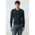 Mango Man relaxed fit gebreide trui met kabels – marine