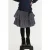 Zigga rok met panterprint blauw/roestbruin