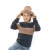 No Way Monday rechtvallende sweater met tekst – donkergrijs/beige