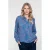 Geisha blouse met print – blauw