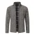 Herenvest met ritssluiting Grof gebreid vest met opstaande kraag voor winterbruin