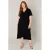 Base Level Curvy jersey overslagjurk Abbie zwart