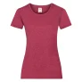 Fruit of the Loom Dames/vrouwen Lady-Fit Valueweight Short Sleeve T-Shirt (Pak van 5) (Vintage Heide Rood)
