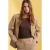 Gestreepte Crepe Blazer met Sjaalkraag