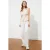 TRENDYOLMİLLA Dames Grijs Effen Lang Getailleerd Blouses