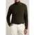 Reiss Ls Roll Neck Cable Jumper Dark Olive Green