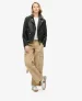 Superdry Vrouwen Elastische Vintage Cargobroek met Lage Taille Bruin
