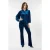 EsQualo Trousers Flair Velours Galaxy Blue